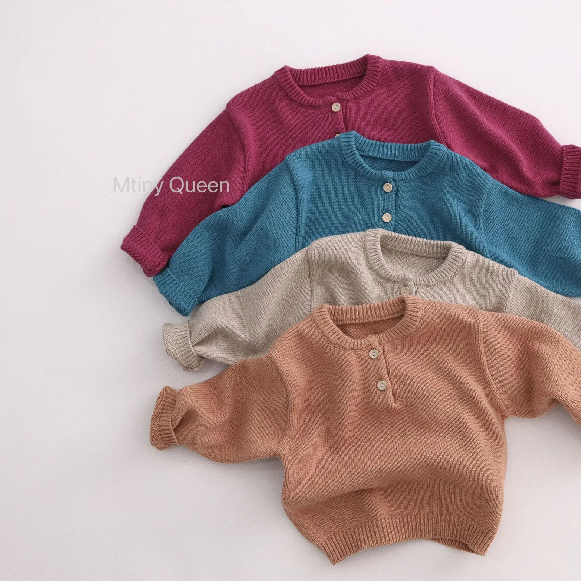 2026 Autumn New Children Long Sleeve Sweater Solid Girls Knitted Sweater Fashion Toddler Boy Casual Knitwear Cotton Kids Clothes