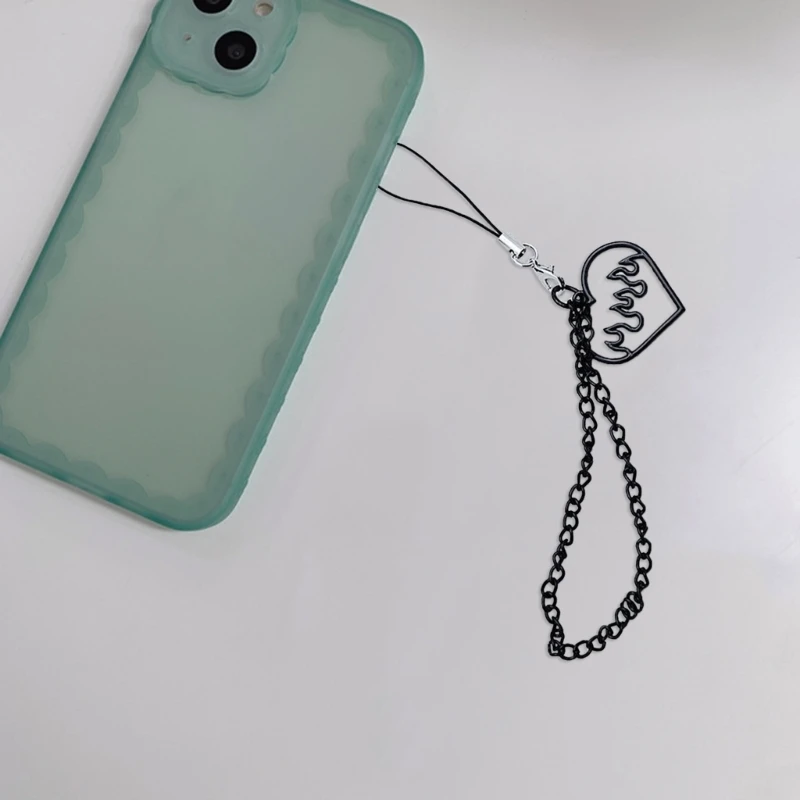 

Phone Charm Strap Y2K Keychain Kawaii-Cute Pendant Jewelry Keyring Lanyard String Black Cross-Bow Beaded Chain For Women Girl