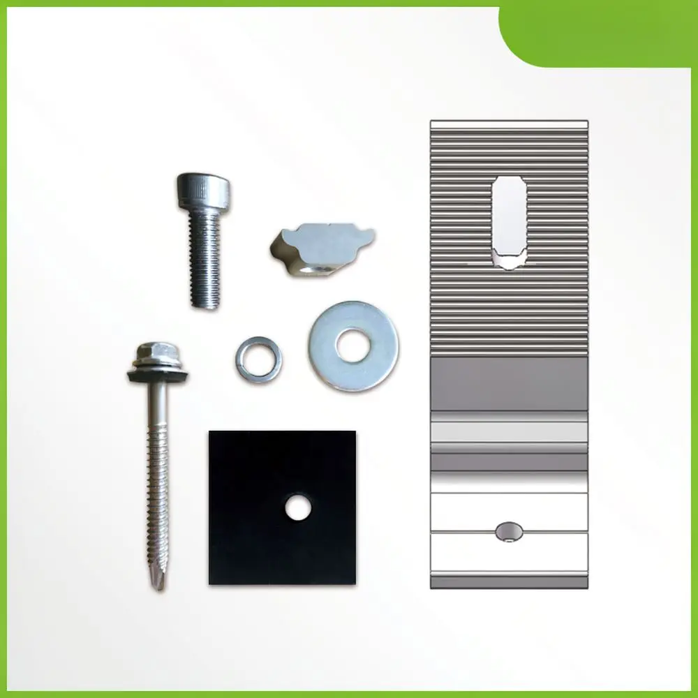 Solar Panel Mounting Hardware For For SUNTECH Aluminum L Bracket Roof Rail Connector Fixation Accessory Structure