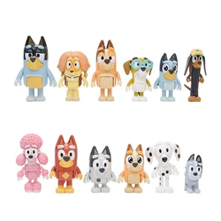 Bluey Figures Cute Dog Bandit Chilli Bingo Indy Chloe Anime Action Figure Movable Joints Model Dolls Ornaments Kids Toys Gifts