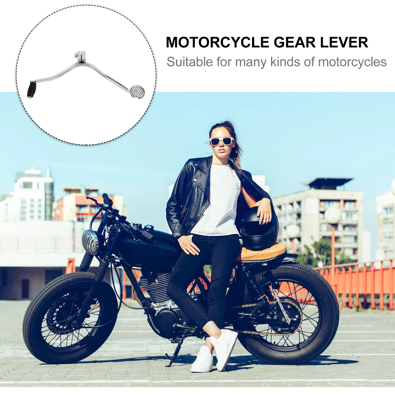 Gn125 Motorcycle Gear Levers Strong Alloy Material Non Breakable Motorbike Supply Versatile Fit Comfortable Step on Compact