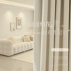 (35) Customized Curtains Thickened Curtain Fabrics Warm Color Blackout Bedroom and Living Room Curtains