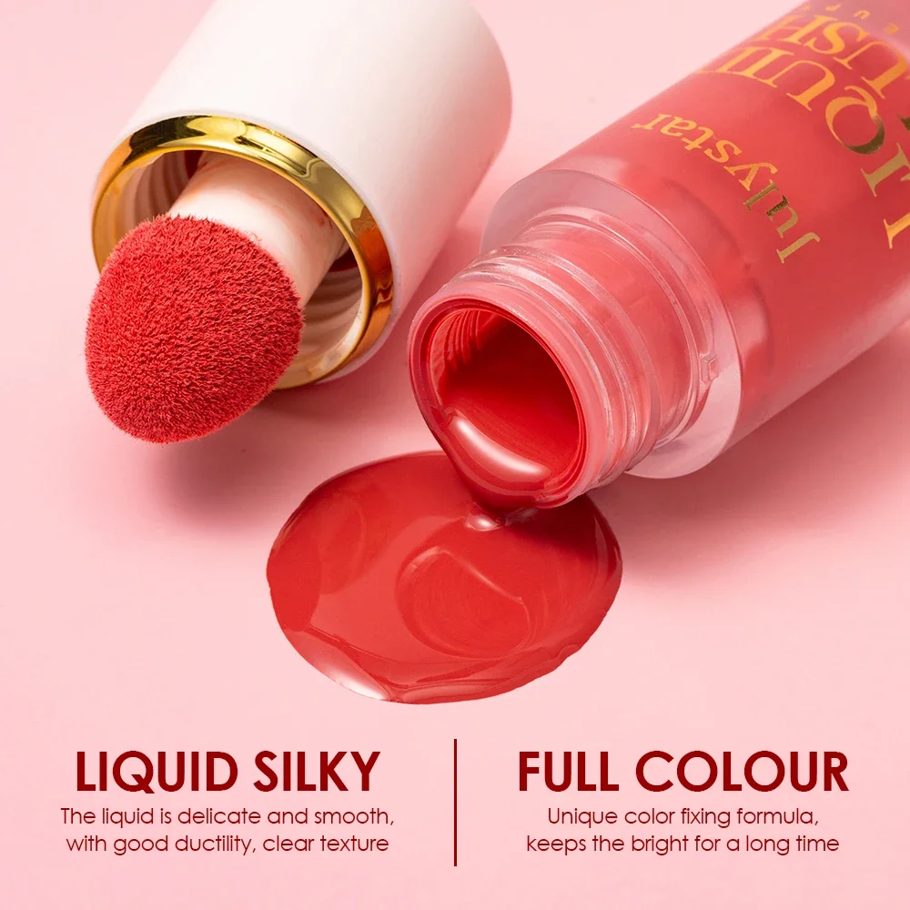 6 Color Liquid Powder Blusher Is Durable and Natural, Easy to Mix, Light in Texture, Suitable for All Skin Colors, and Suitable