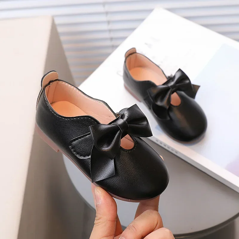 New Spring Kids Princess Shoes Children Shallow Shoes Fashion Baby Girls Toddler Ballet Flats Sweet Dress Shoes Mary Jane