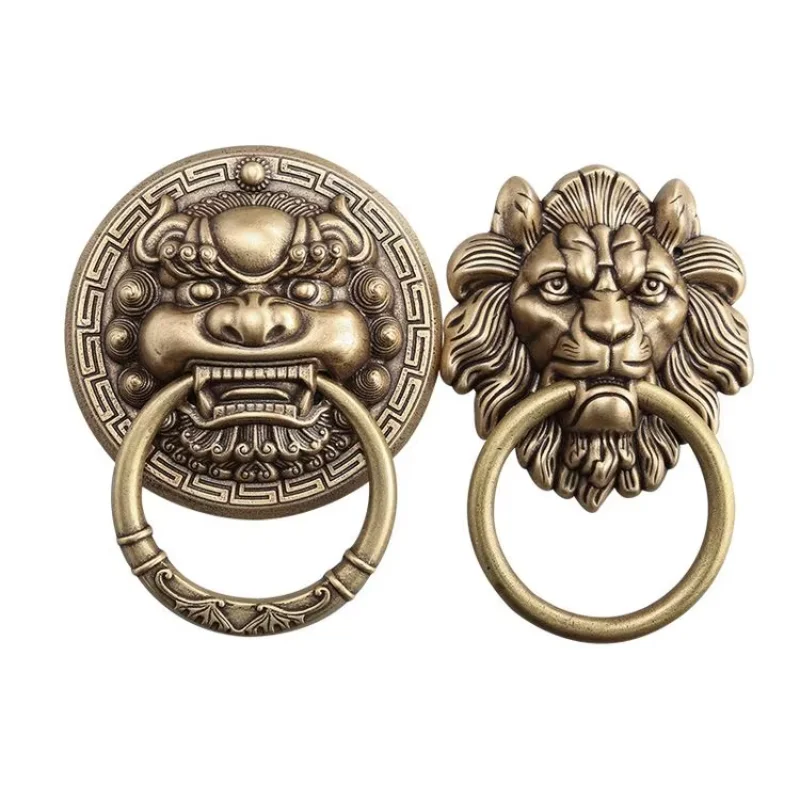 

Decorative Antique Brass Lion Head Door Ring Handle Animal Head Handle Door Ring Lion