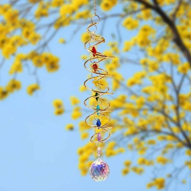 Decorazioni da giardino Campanelli eolici in cristallo colorato Arcobaleni Acchiappasole Decorazioni per casa Pendenti appesi