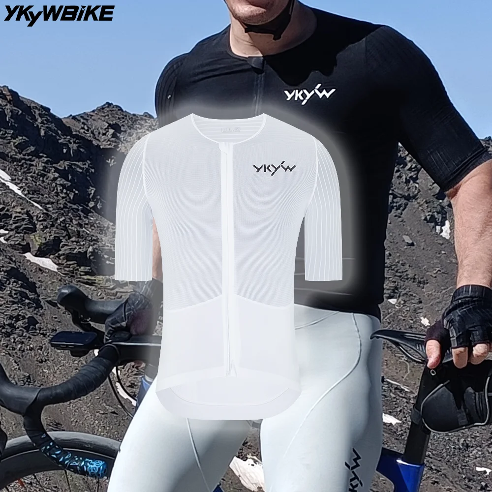 YKYWBIKE 2026 Men's Summer Aerodynamics Sleeve Cycling Jersey Lightweight  Short Sleeve Bicycle Shirt Race Level Bike Jersey
