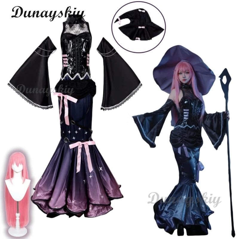 프로젝트 세카이: 컬러풀 스테이지! 더 많은 점프! 루카 코스프레 유니폼 드레스 맞춤형 가발 세트 애니메이션 콘서트/할로윈 롤 플레잉