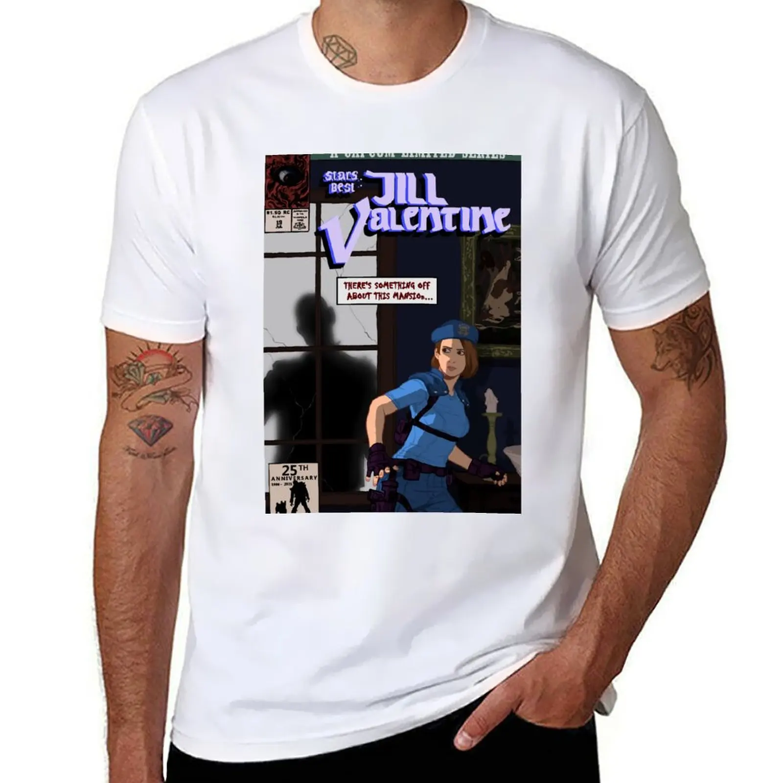 

JILL VALENTINE T-Shirt cotton tshirt 100% t shirt man cotton T-Shirt