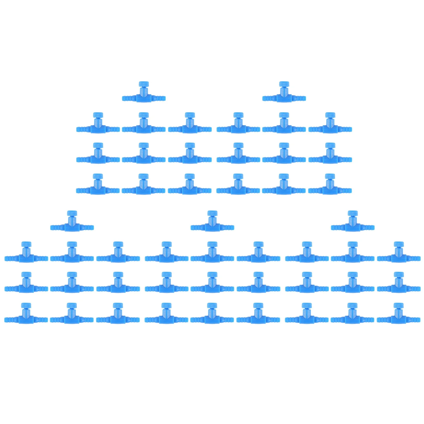 

【Горячая распродажа!】50 шт. пластиковые двухходовые регулирующие клапаны воздушного насоса для аквариума, синие