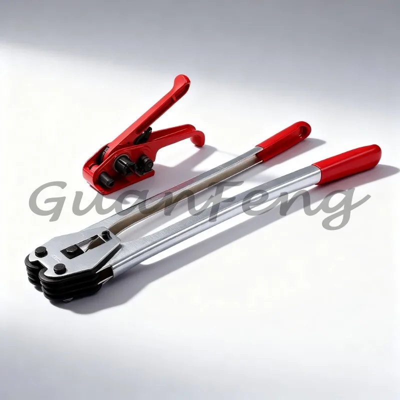 Handheld PET Plastic Strapping Machine Tool, Portable Manual Strapping Tensioner for Warehouse Pallet Carton Packaging