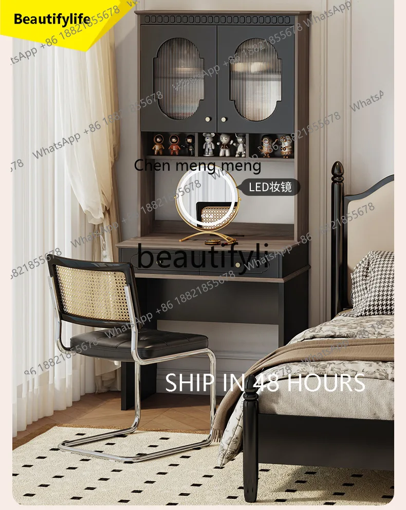 32 Medieval desk bookcase integrated small single desk household computer desk dresser