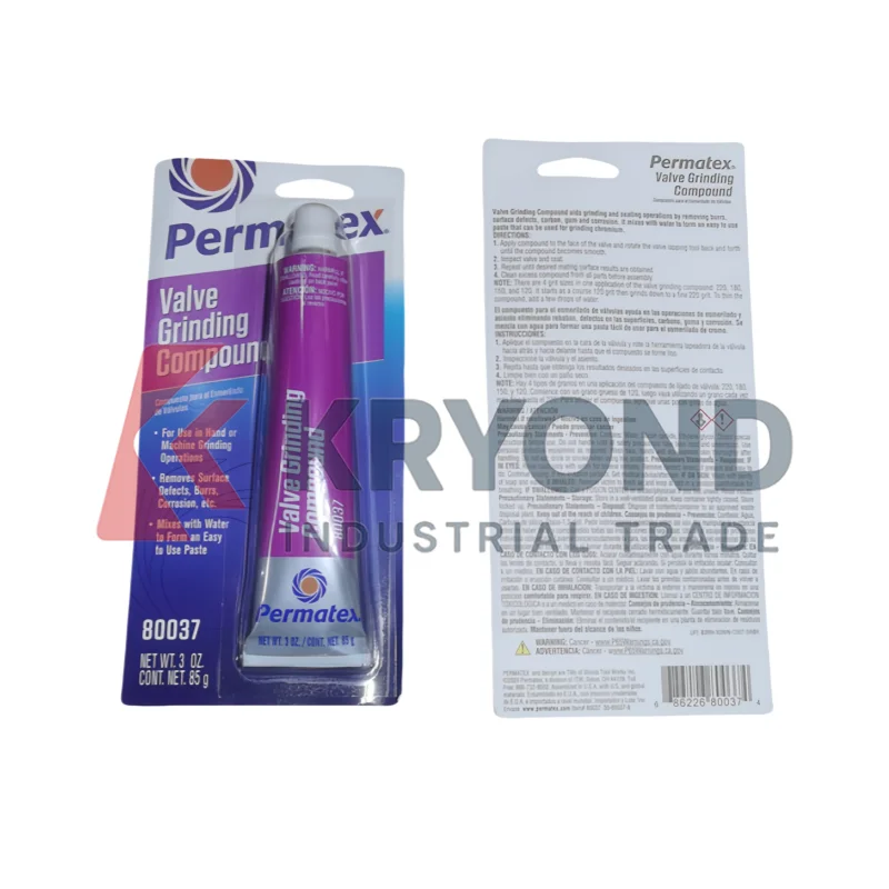 مجمع طحن صمام بيرماتكس 80037 85 جرام معجون اللف المائي لمقعد صمام المحرك تشطيب وإصلاح السطح المعدني #5