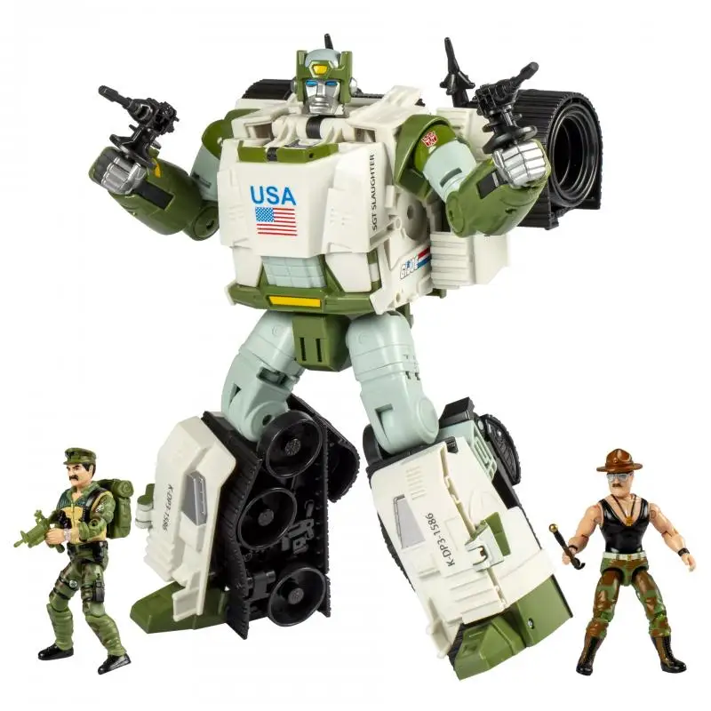 Hasbro GI Joe x Transformers Collaborativo Kup Triple T con Sgt. Abatta e collare in pelle Action Figures Modello Giocattoli Regali