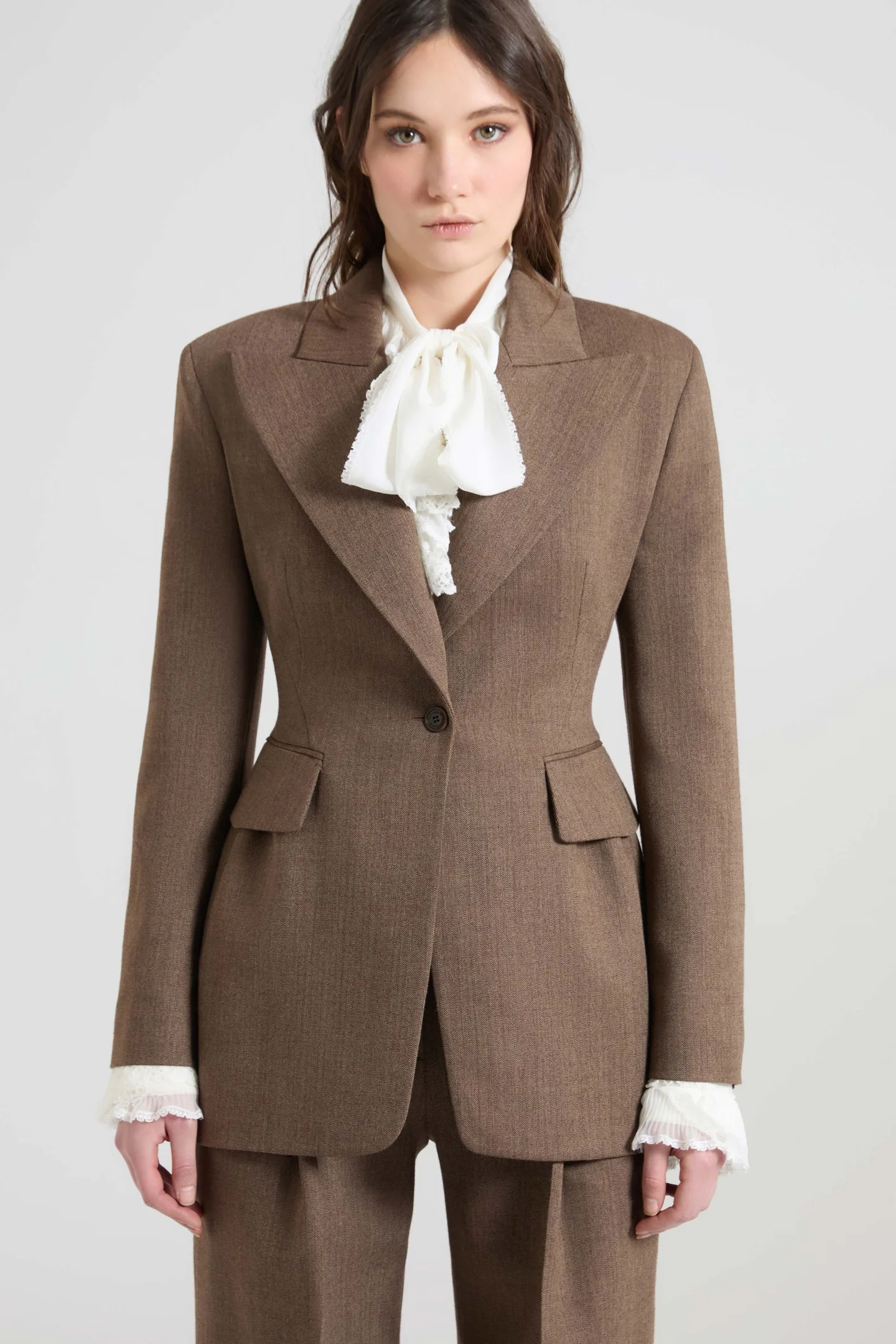 Best version suit set 27ss New fashion long sleeve brand designer blazer buttons jacket + pant clothing for women female