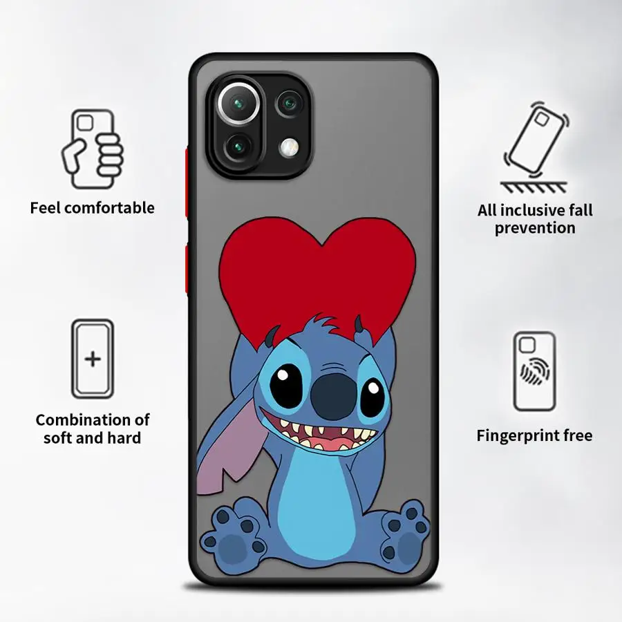 حافظة هاتف ديزني ستيتش اللطيفة لهاتف شاومي ريدمي نوت 11 12 13 برو بلس 11 12Pro 10 Pro 4G 8T 9S 10S 11S 12S Soft