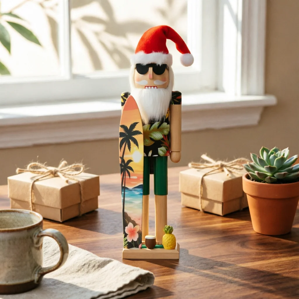 Wooden Christmas Nutcracker Decorative Hand-Painted Nutcracker Standing Ornament Traditional Design Holiday Decoration
