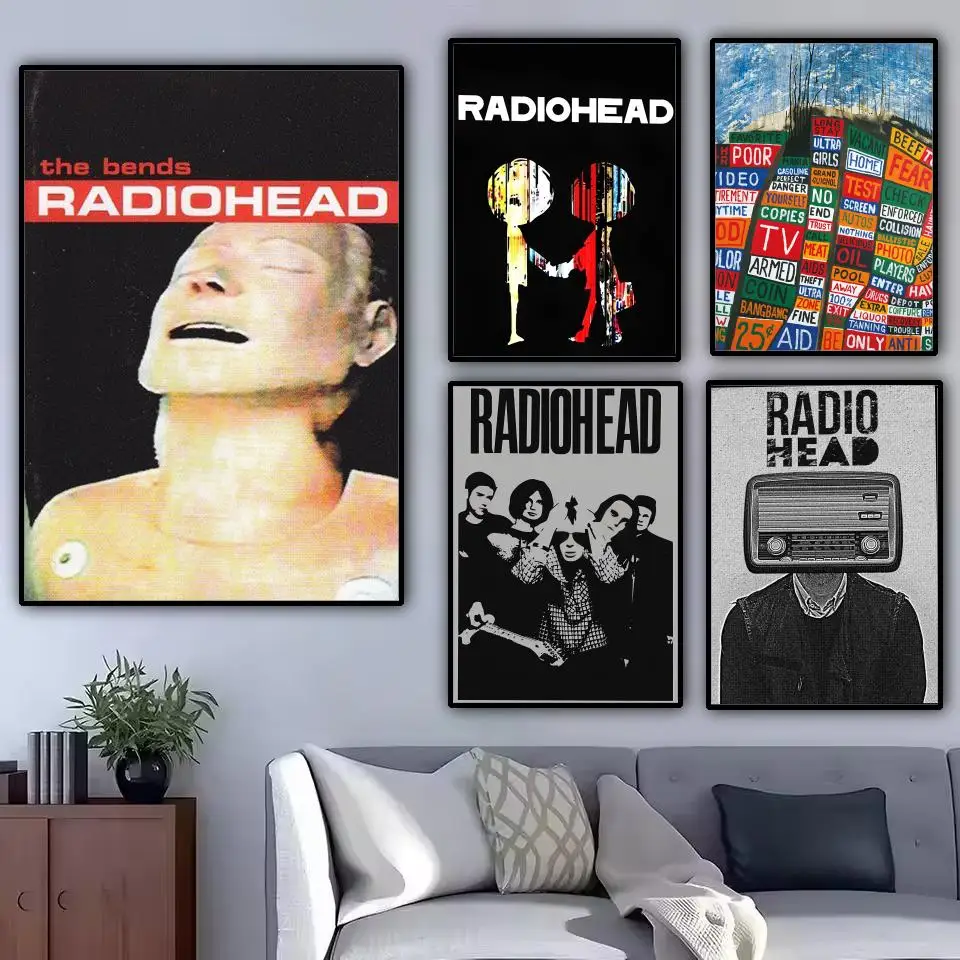 Rock Band R-Radiohead Poster Modern and Elegant Wall Stickers for Home Decor Living Room Dormitory Wall Art