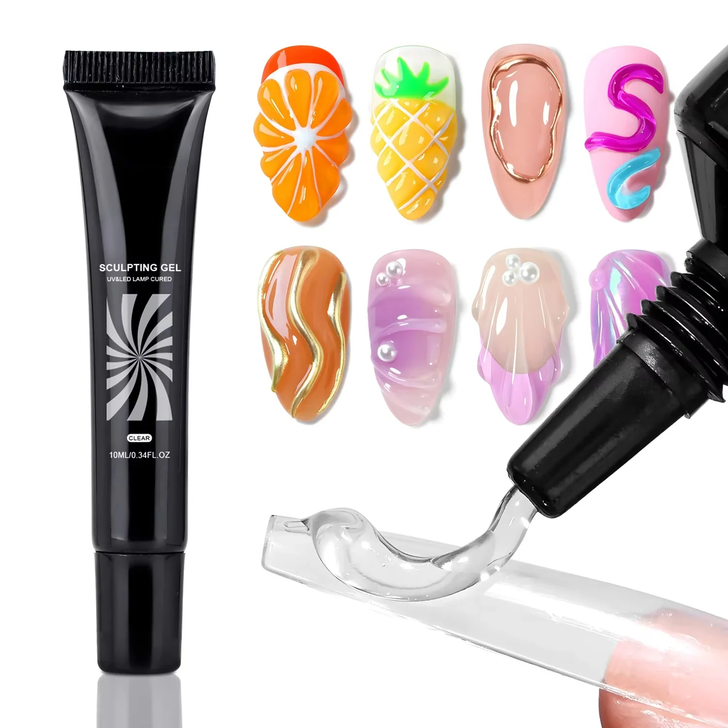 

10ml 3D Nail Art Gel - DIY Designs,Waterproof Sculpting gel，Waterproof Nail Art Design Gel for Intricate Carvings & Shapes