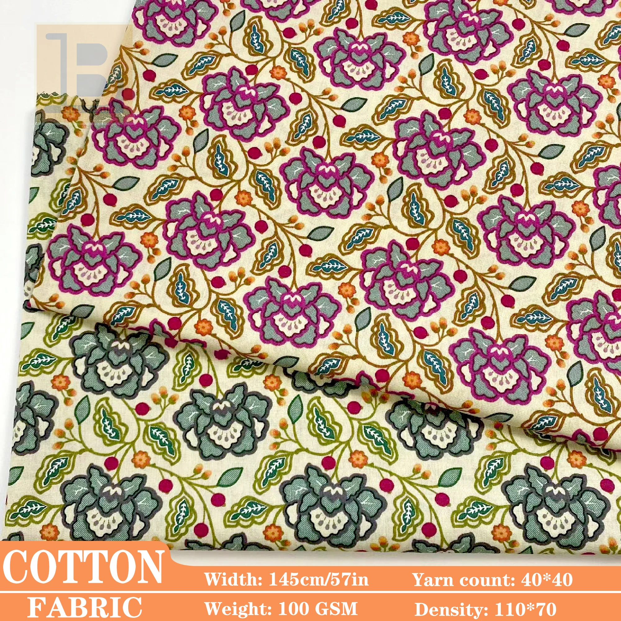 

Cotton Fabric，Liberty Tana Lawn Printed Long-Staple Cotton for Dressmaking, Children's Clothing, DIY Sewing & Home Decoration