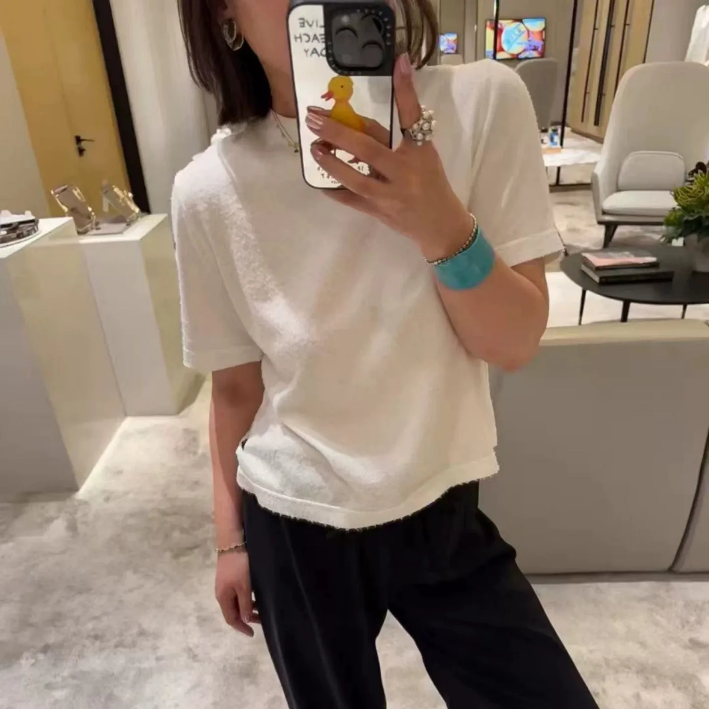 Hand-brushed Soft Short-sleeved Top Women T-shirt