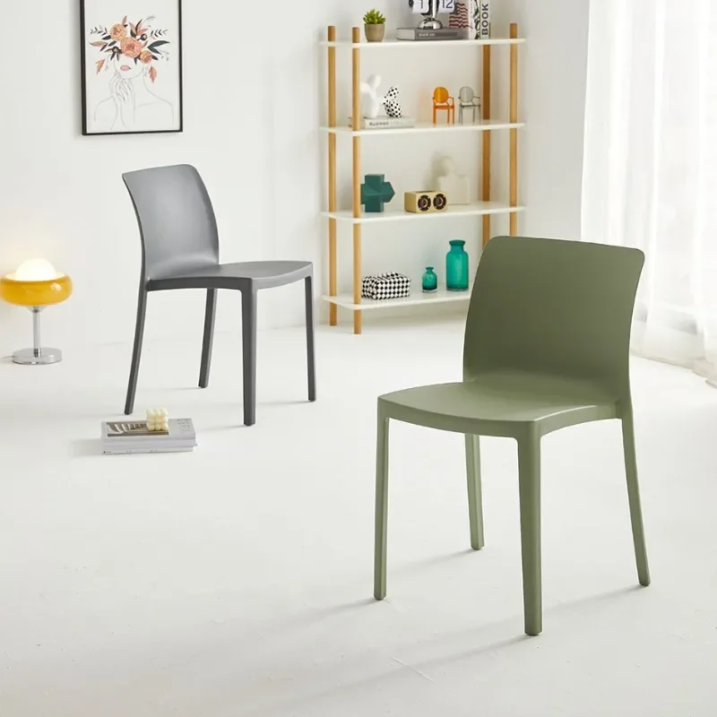 Nordic Stoel Thuis Restaurant Mical Plastic Kruk Moderne Eenvoudige Rugleuning Stoel Stapelbare Eetkamerstoel Groothandel