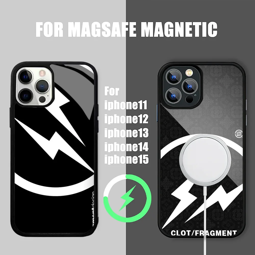 FRAGMENT Lightning Phone Case For IPhone 15 14 13 Pro Max 11 12 Mini Alex Mirror For Magsafe Wireless Charging Cover