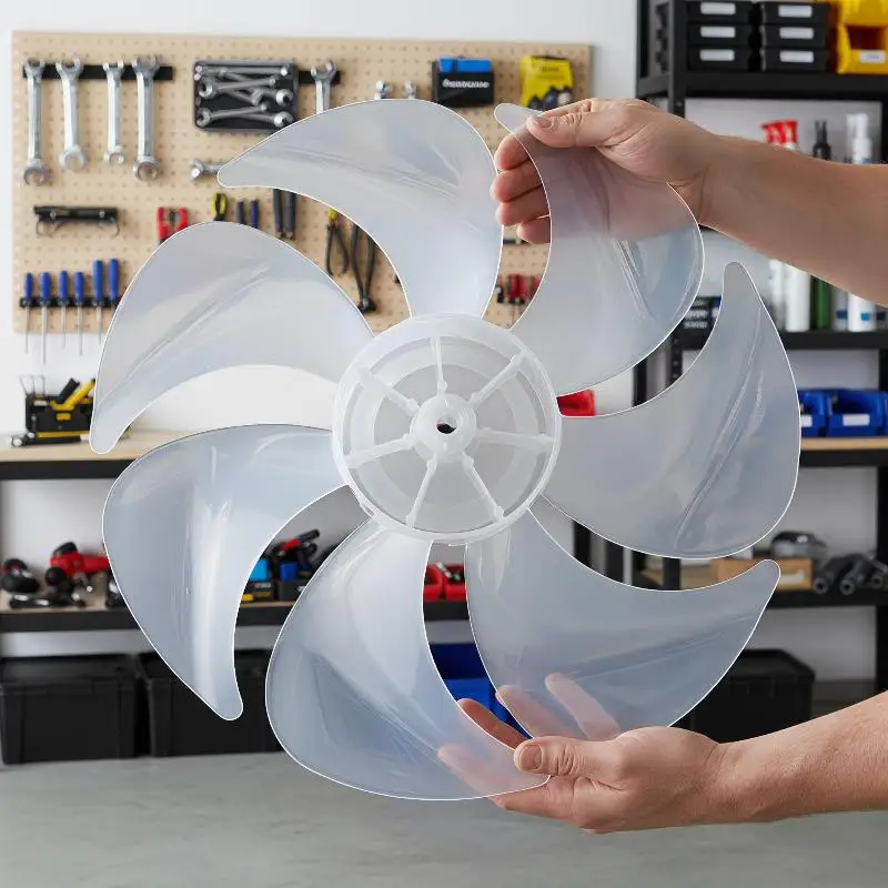 Replacement Pedestal Fan Blades 12 Inch 7 Leaves Universal Lightweight Electric Fan Accessories for Fan Repair