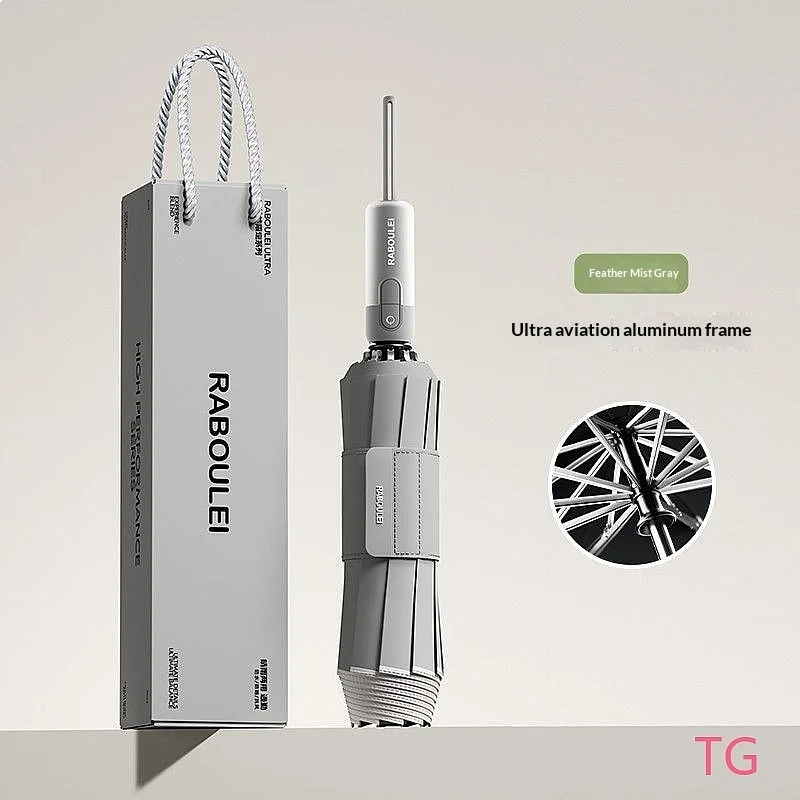 RABOULEI Automatic Reverse Umbrella Large Double Windproof Sun Protection