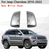 For Jeep Cherokee 2010 201 12012 2013 2014 2015 - 2022 Door Mirror Covers Tools Car Accessories Silver Car Rearview Stickers