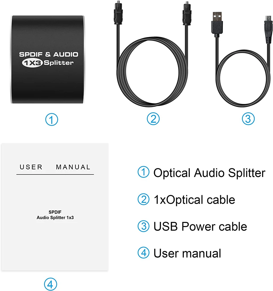 Cyfrowy SPDIF optyczny rozdzielacz Audio stop aluminium Toslink przejściówka rozgałęziająca 1x3 optyczny Splitter 1 w 3 Out wsparcie DTS AC3