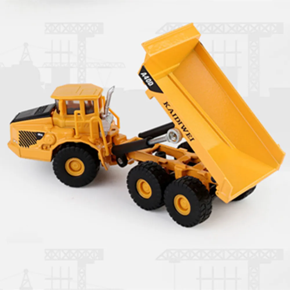 KAIDIWEI Alloy dump Truck Model 1:87 Engineering Truck Articulated Loading and unloading vehicle Collection gift