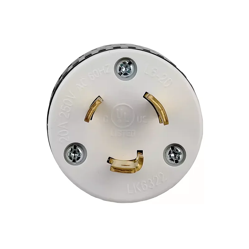 LK6322 NEMA L6-20P generator High power DIY assembly plug Heat resistant plastic 20A 250VUL certification image 2