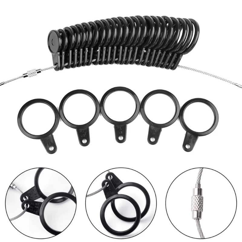 The Ring Size Measurement Tool Set Includes Ring Size Meter Ring Jewelry Making US Ring Size Gauge and Belt