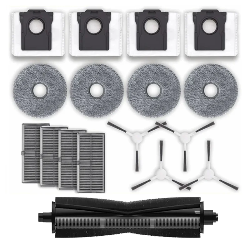 

AB51 Для Dreame Master One/Master Pro Роликовая боковая щетка Hepa Фильтр Швабра Тряпка Мешок для пыли Робот-пылесос Запасные части