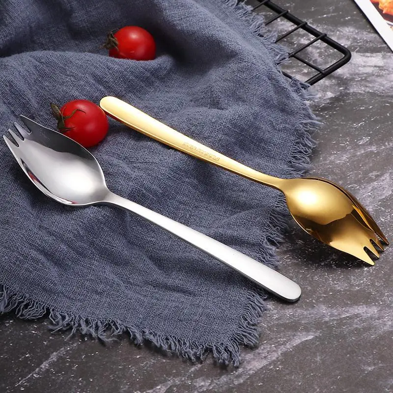 Stainless Steel Spoon And Fork Combo, Household Salad Spoon, Fruit Fork, Soup Spoon, Portable Cutlery
