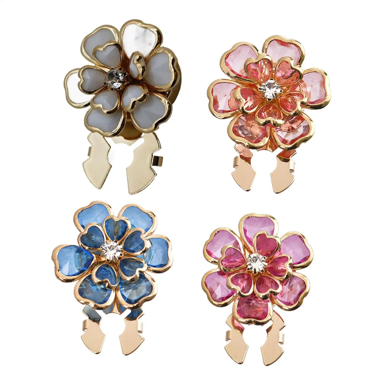1PC Flower Button Covers For Shirt Detachable Clip-On Shirt Coat retro Decorative Sewing Button For fashion Clothing Accessories