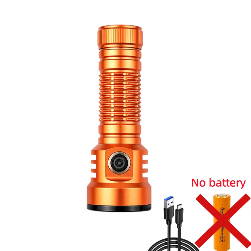 Nieuwe aluminiumlegering acht-lampjes led-zaklamp met hoge intensiteit, lange reikwijdte, vaste focus, oplaadbaar en met lange levensduur.
