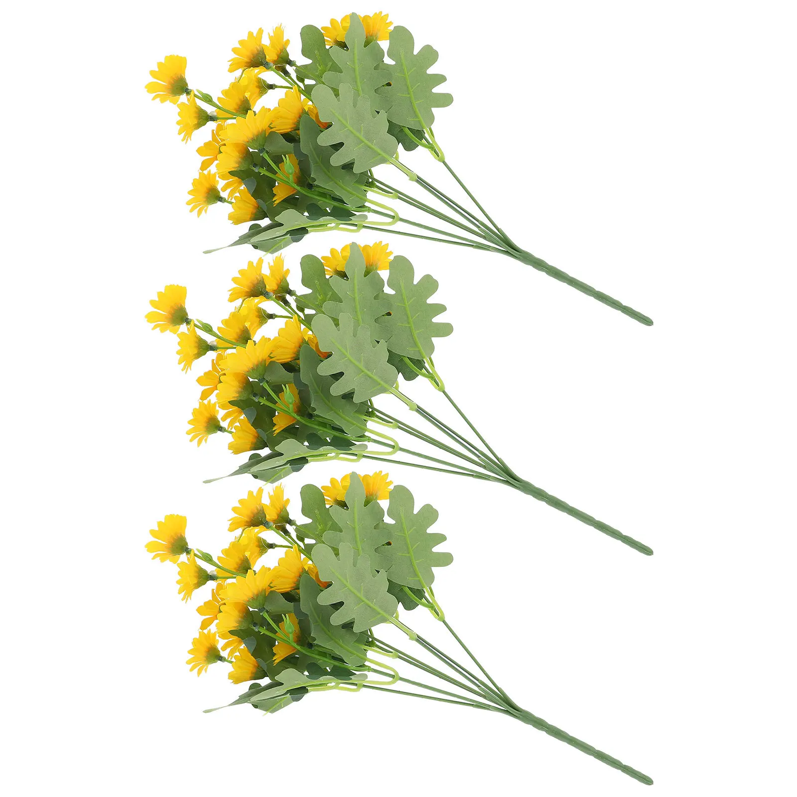 

3Pcs Realistic Faux Daisy Bouquet Premium Material Delicate Workmanship Perfect Home Decor Wedding Party Table Centerpiece