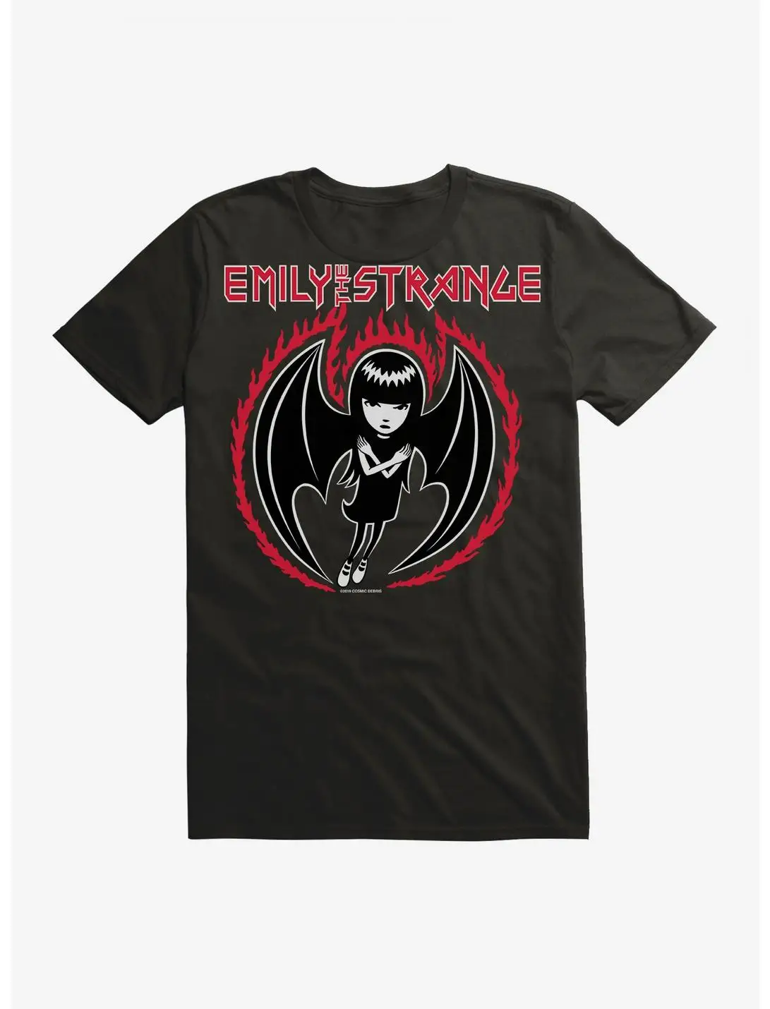 Emily The Strange Bat Wings Black T-Shirt