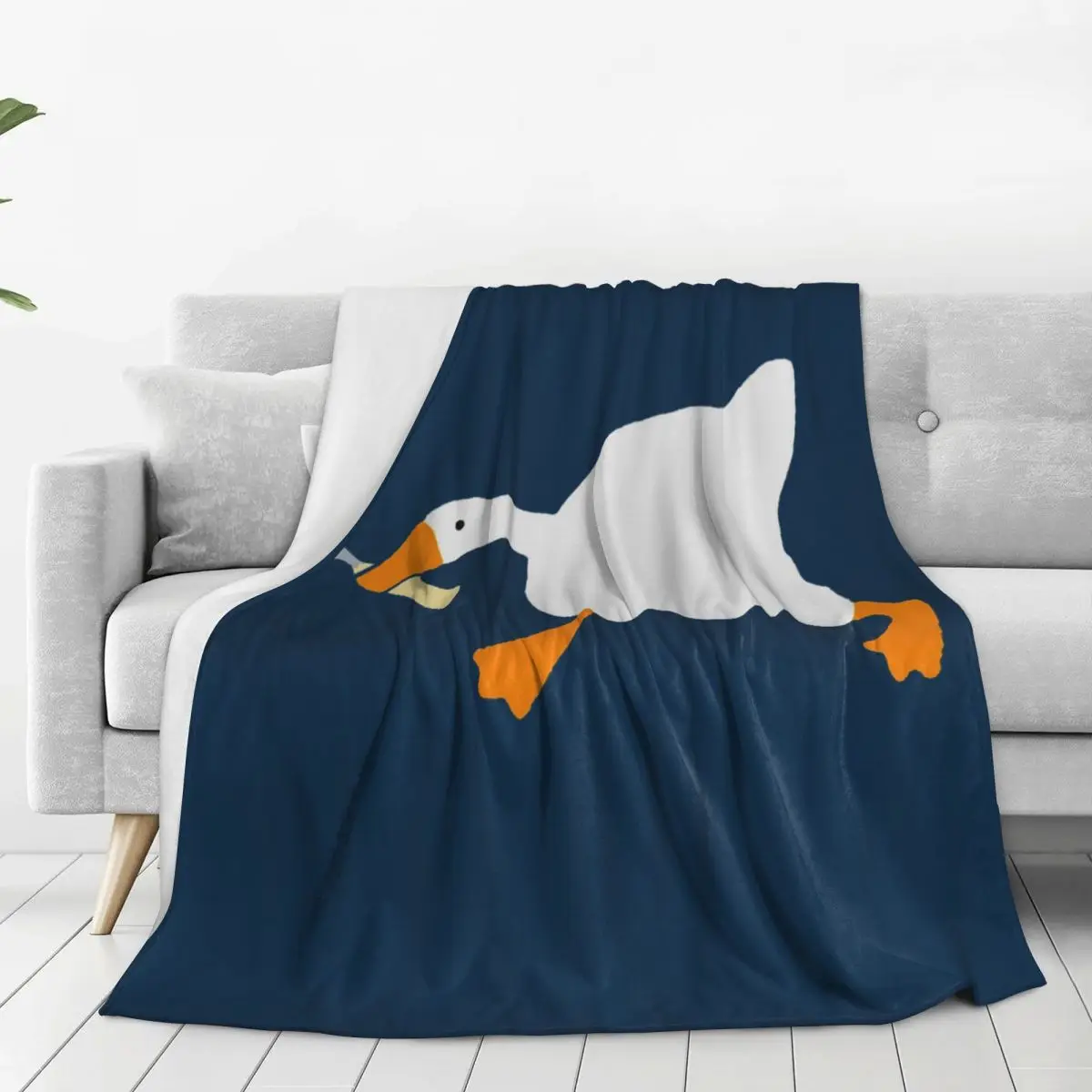 Goose With Knife - Untitled Goose Blanket Flannel Portable Sofa Throw Blankets For Couch Bedding Outdoor Throws Bedspread Quilt