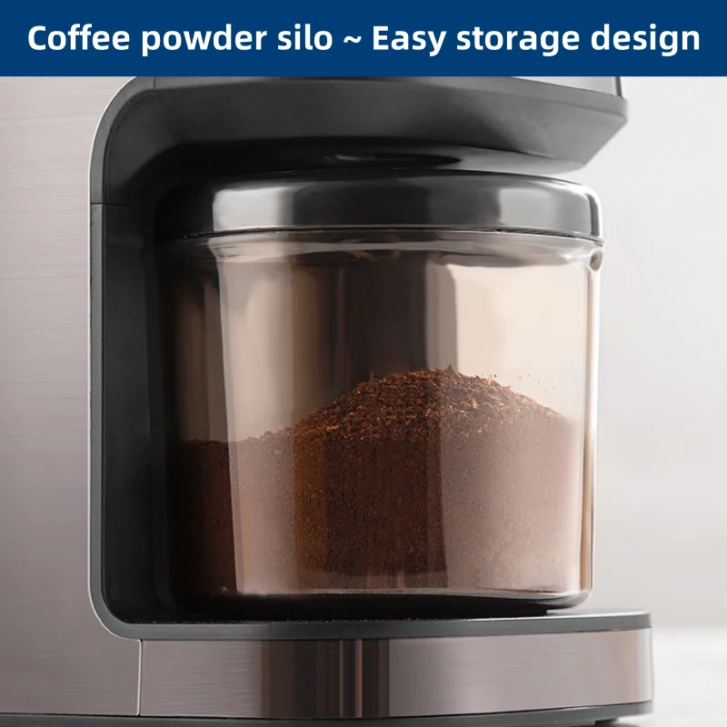 Molinillo eléctrico del grano de café Hogar máquina de molienda de harina Pequeña máquina de molienda de café en polvo Núcleo de molienda cónica de alta precisión 31 Ajuste de espesor de engranaje