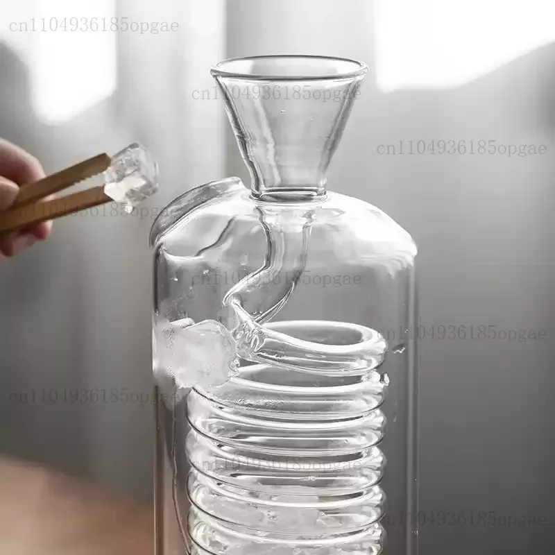 Quick Cold Pot, Glass Tube, Ice Boiled Coffee, Summer Herbal Tea, Beer, Ice Boiled