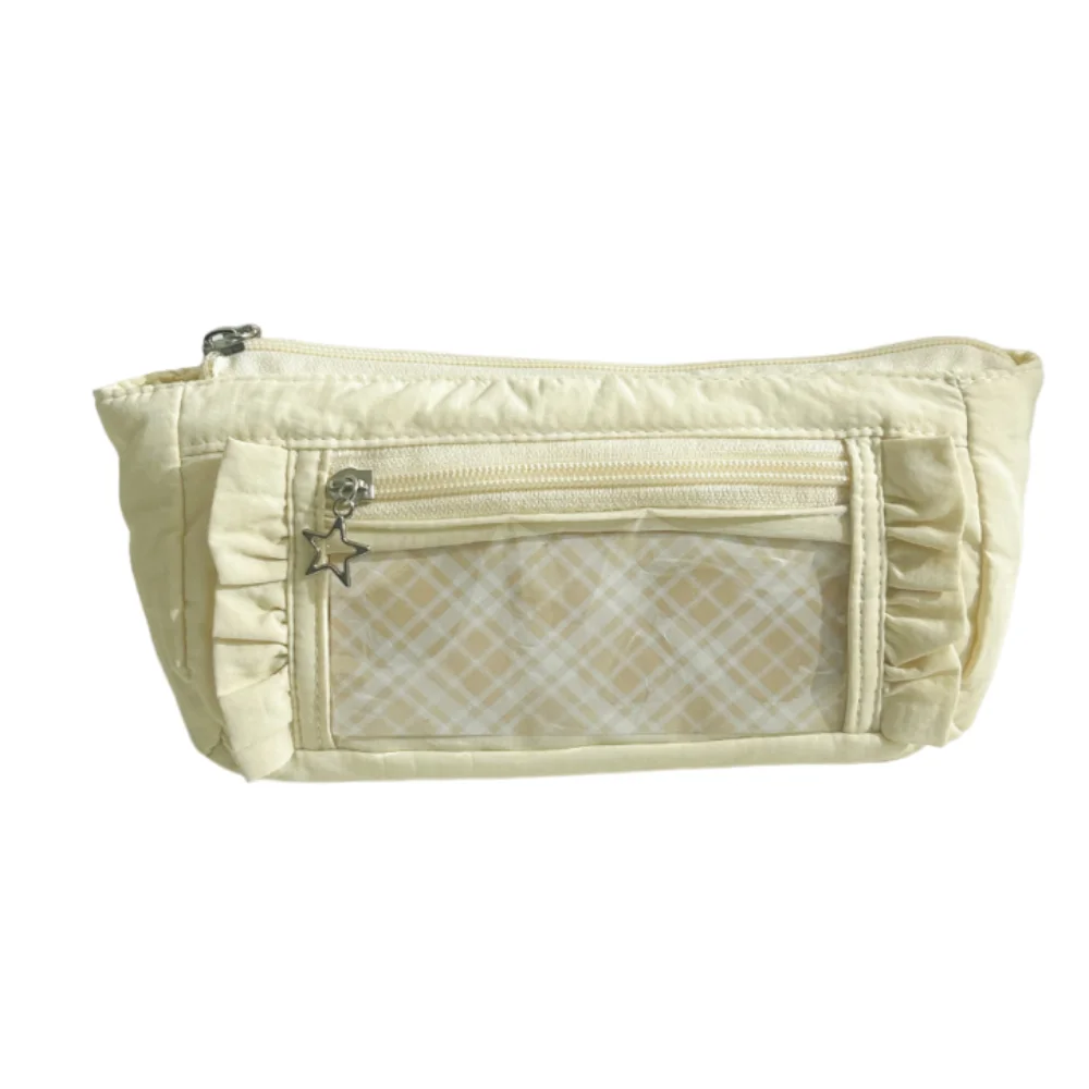 

Большой пенал-косметичка DIY Ita Bag с прозрачным окном, портативный органайзер для ручек, для школы