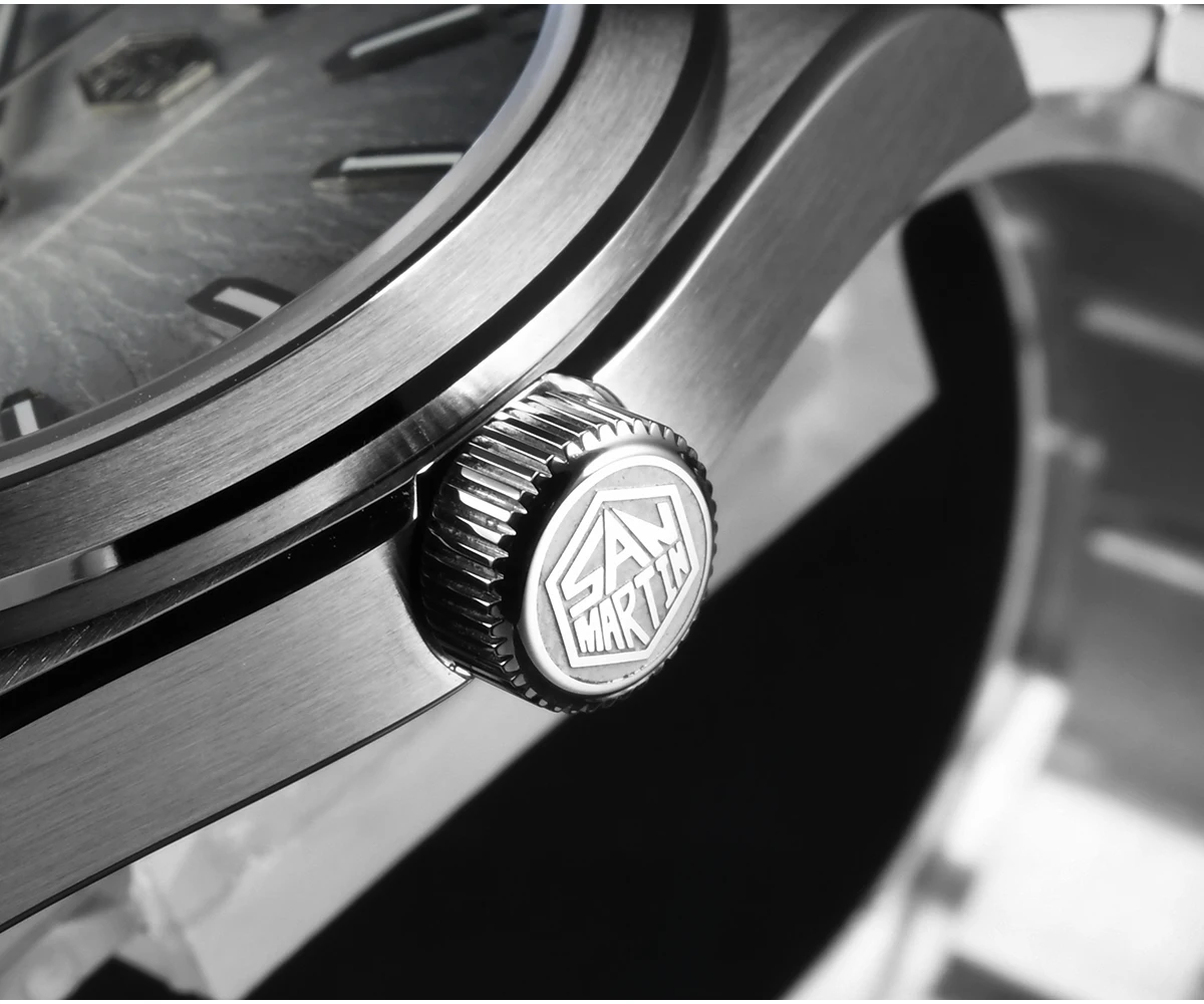 Orologio automatico da uomo San Martin quadrante JianZhan orologio da polso meccanico 10ATM impermeabile BGW-X1 zaffiro luminoso Miyota 9015