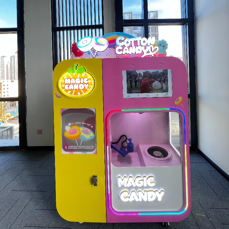 Commercial Sugar Automatic Cotton Candy Making Machine Good Quality Electric Cotton Candy Vending Machine
