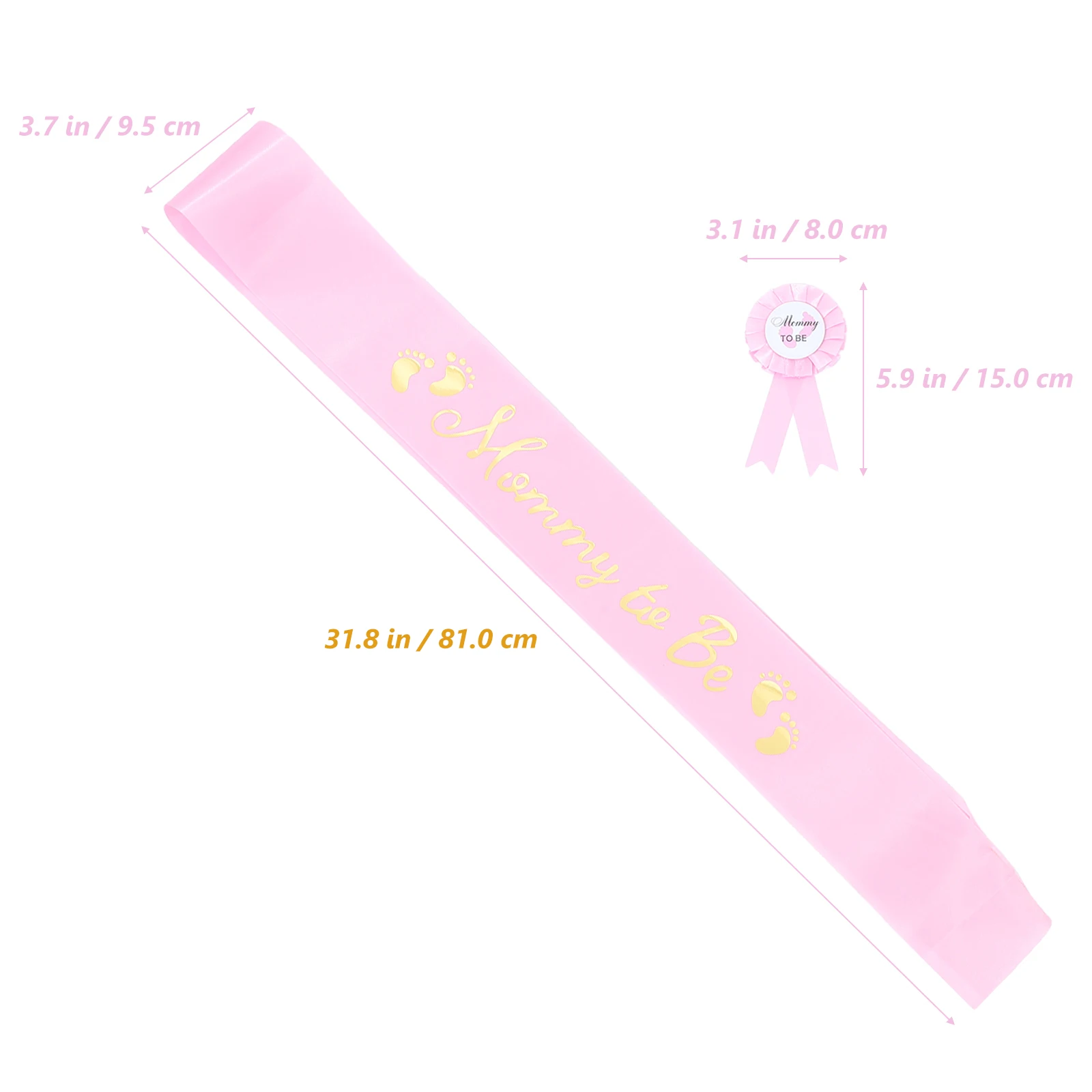1 مجموعة 1 مجموعة الأم لتكون وشاح أبي ليكون شارة دبوس دش ديكور لتوقع الآباء الأمومة التقطت الصور تذكار #3