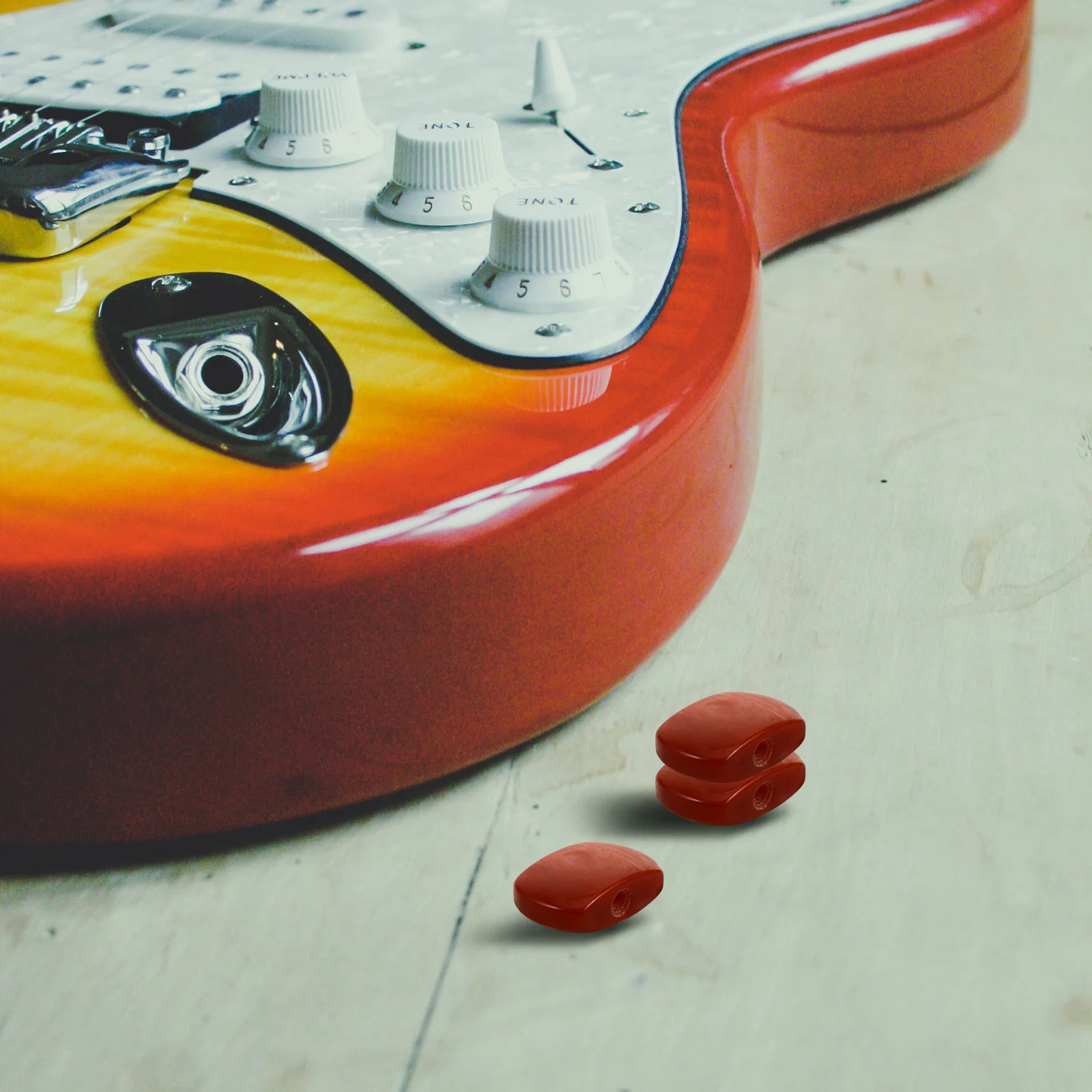 

6 Pcs Tuner Handle Guitar Tuning Button Frosted Machine Heads Semi-closed Pegs Resin Knob Knobs Key