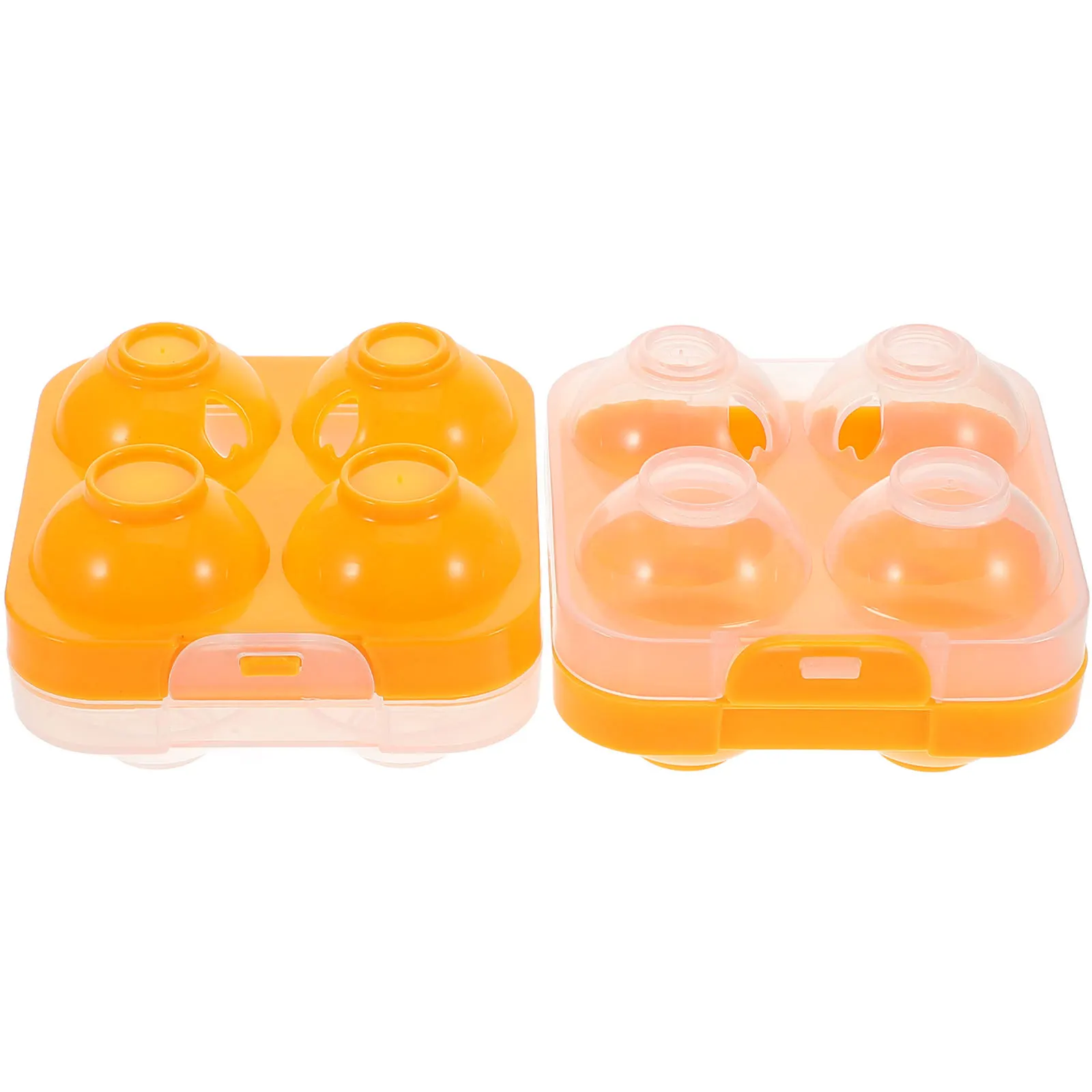 

Plastic Egg Holder 4 Grid Transparent Shockproof Egg Storage Tray for Refrigerator Chicken Duck Goose Eggs Kitchen Organizer