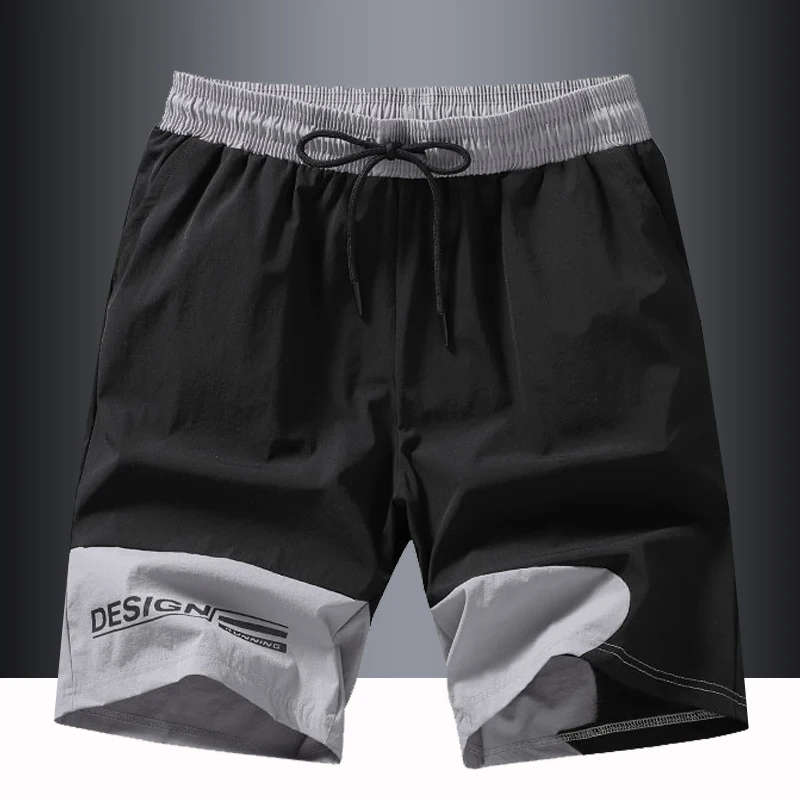 

Мужские шорты из ледяного шелка для лета, для активного отдыха, бега, фитнеса, быстросохнущие спортивные штаны, домашние шорты-боксеры, корейский тренд, пляжные шорты